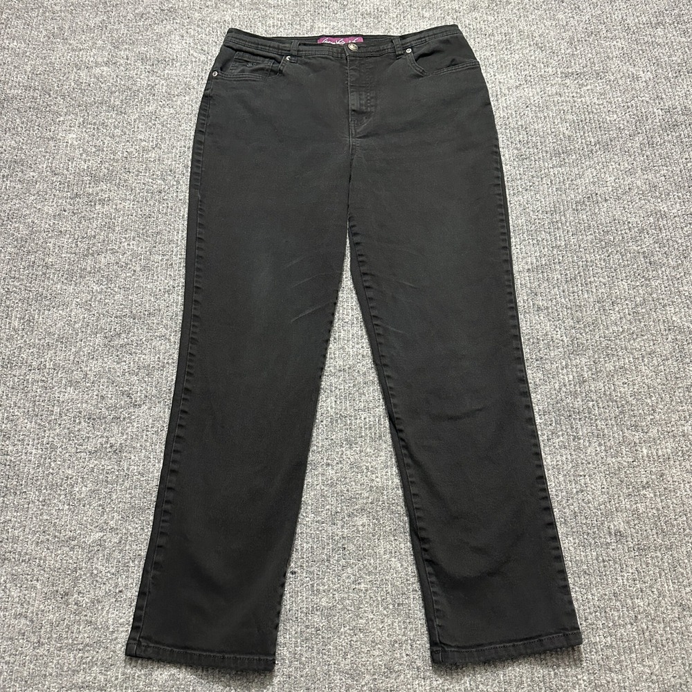 Gloria Vanderbilt Jeans Womens Size 14 Black Denim Stretch High Rise